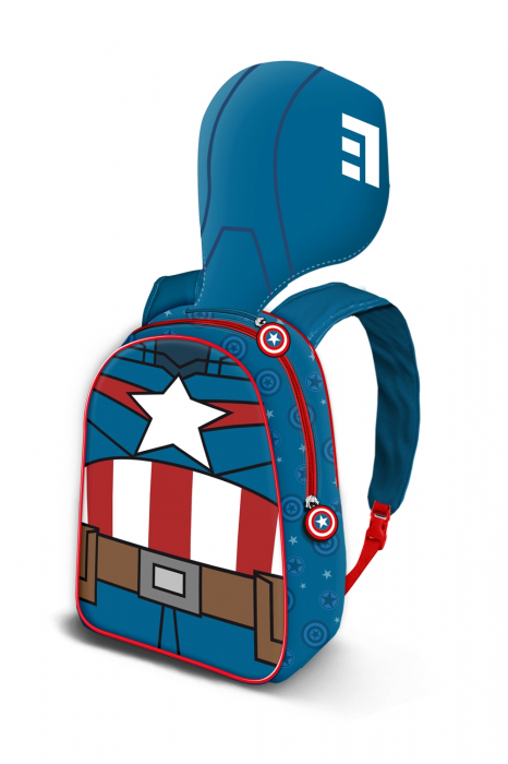 Ghiozdan gradinita Captain America cu gluga [1]