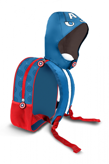 Ghiozdan gradinita Captain America cu gluga [3]