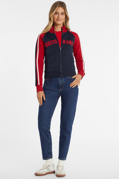Bluza de trening Guess cu fermoar si broderie logo [3]