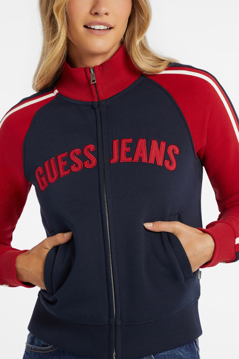 Bluza de trening Guess cu fermoar si broderie logo [4]