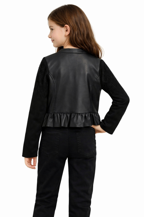 Geaca fete din imitatie de piele stil biker GUESS J5RL12 [2]