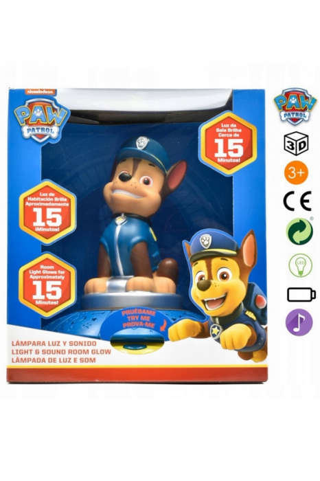 Lampa de noptiera 3D Paw Patrol Chase cu sunet [6]