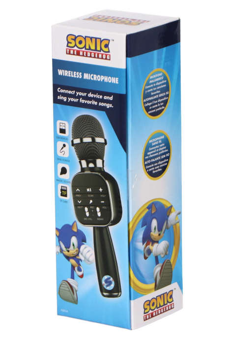 Microfon Karaoke pentru copii, Bluetooth, Sonic The Hedgehog [4]