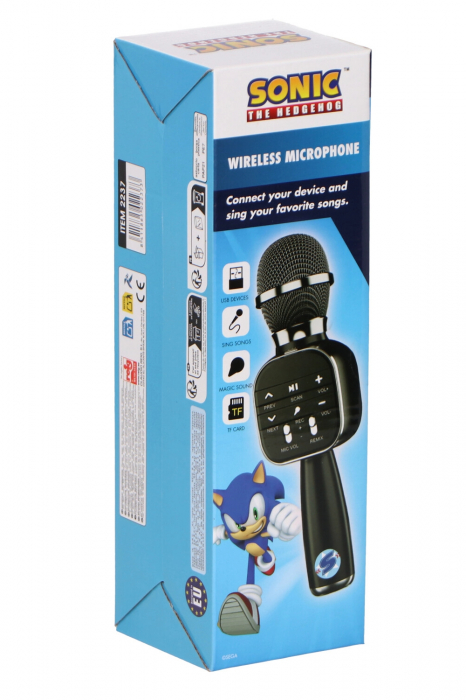 Microfon Karaoke pentru copii, Bluetooth, Sonic The Hedgehog [3]