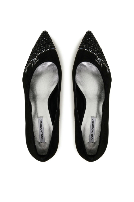 Pantofi pumps dama Karl Lagerfeld KL32712 negri cu toc si aplicatii stralucitoare [4]