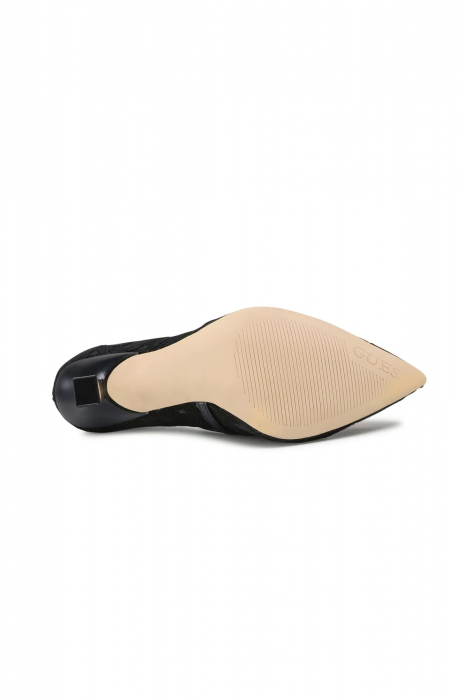 Pantofi Guess cu dantela, varf ascutit si aplicatie logo metalica [8]