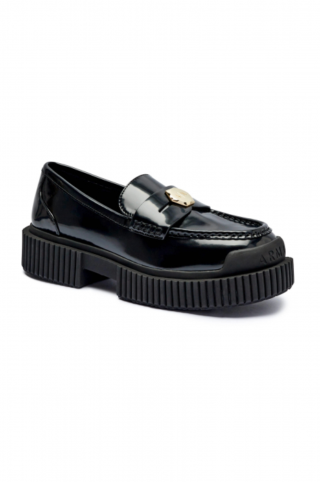 Pantofi loafer de piele lacuita Armani Exchange  XDA005 [4]