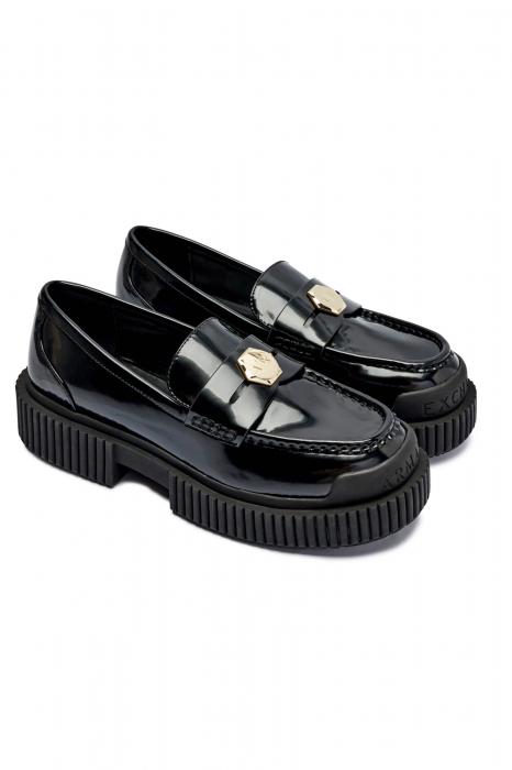 Pantofi loafer de piele lacuita Armani Exchange  XDA005 [5]