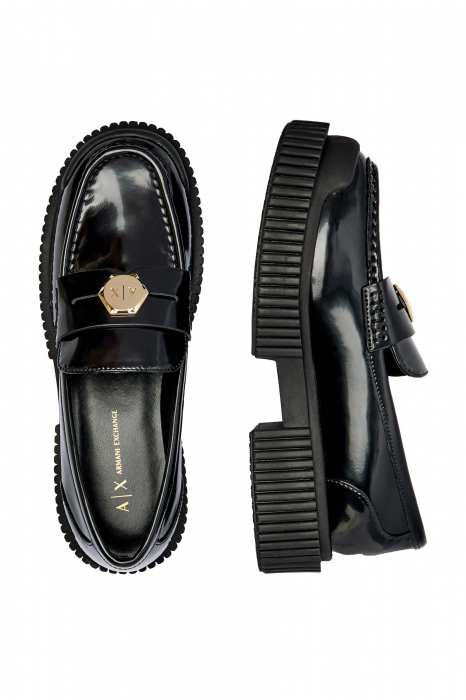 Pantofi loafer de piele lacuita Armani Exchange  XDA005 [2]