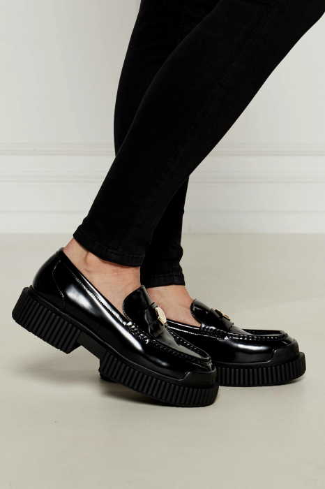 Pantofi loafer de piele lacuita Armani Exchange  XDA005 [6]