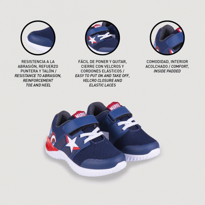 Pantofi sport cu luminite Capitan America, model 2300004696 [5]