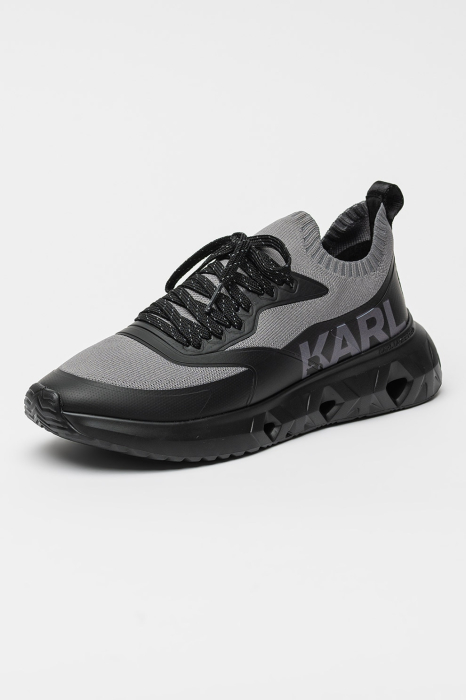 Pantofi sport K/Kite Run Karl Lagerfeld KL54616 gri negri cu talpa usoara [4]