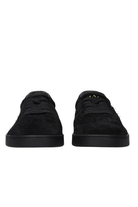 Prada Sneakers Barbati din Piele Intoarsa Neagra cu Logo Triunghiular [3]