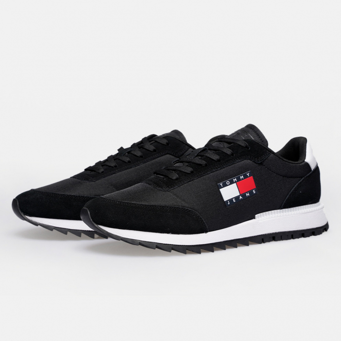 Pantofi sport Tommy Hilfiger din piele cu garnitura din piele ecologica [3]