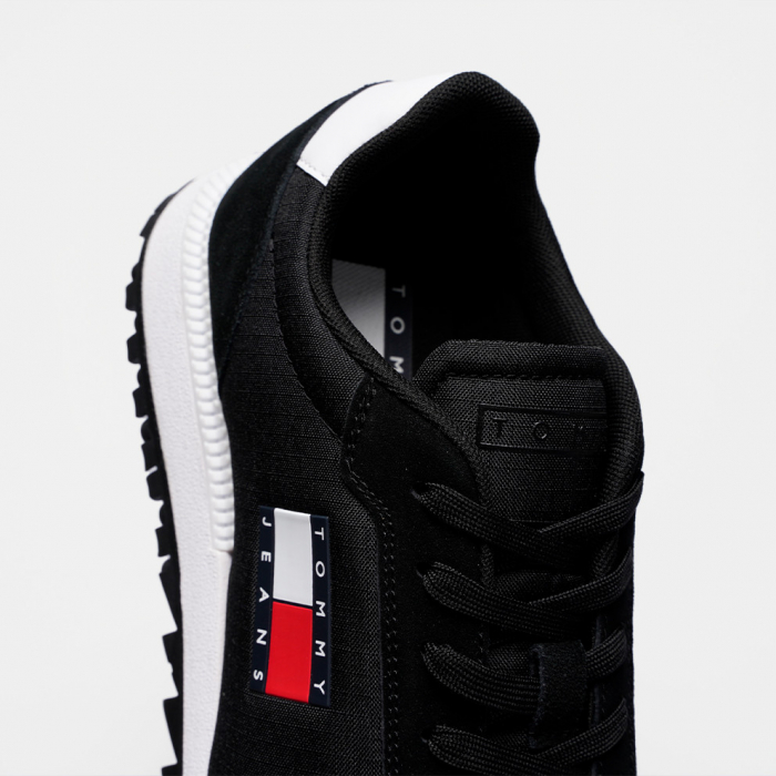 Pantofi sport Tommy Hilfiger din piele cu garnitura din piele ecologica [5]