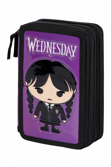 Pencil case Wednesday Chibi, Equipped, 3 compartments, 43 pieces [3]