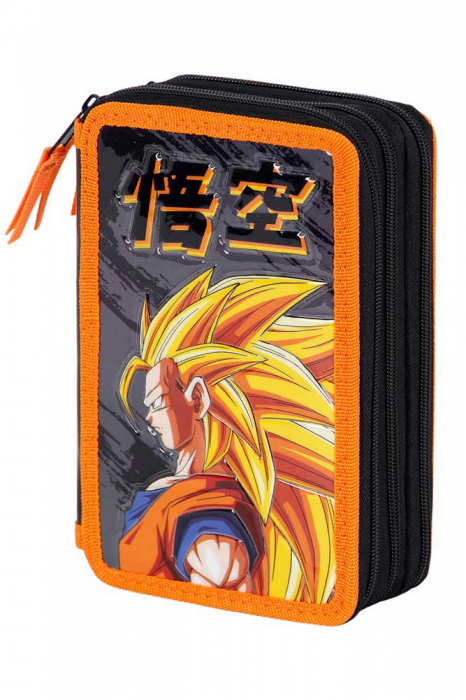 Dragon Ball Z Warrior pencil case, Equipped, 3 compartments, 43 pieces [3]