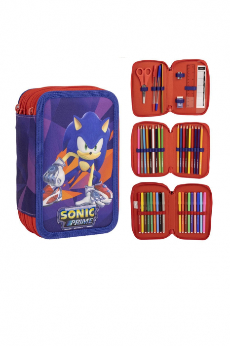 Penar Sonic Prime Echipat, 3 compartimente, 43 piese [2]
