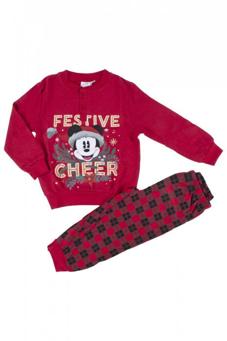Pijamale Copii cu tematic de Craciun Mickey Mouse, Festiv cheer [1]