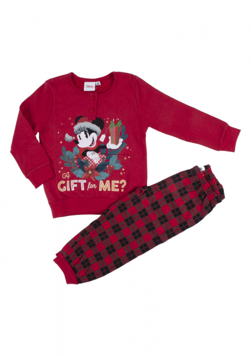 Pijamale Copii cu tematic de Craciun Gift for me, Minnie Mouse [1]