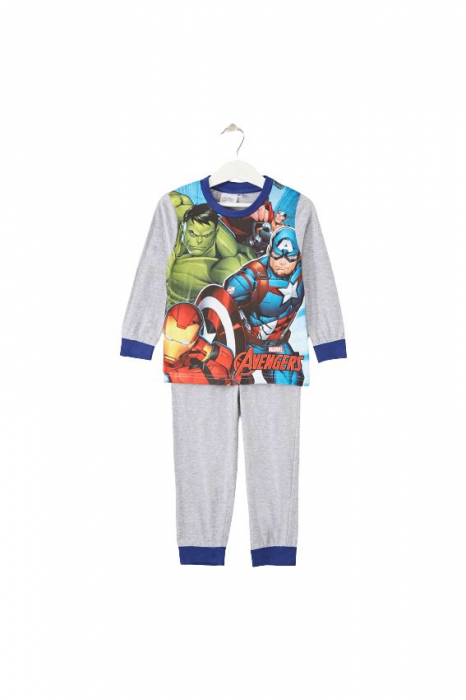 Pijamale lungi Avengers,model AVE2044,Gri, 104 cm, 4 ani [1]