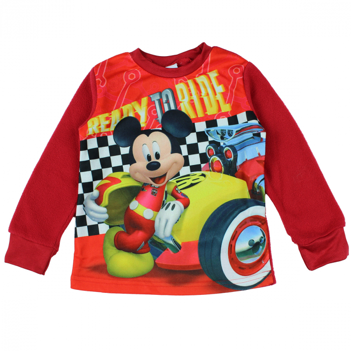 Pijamale lungi Mickey Mouse,model 52049671,Rosu, 92 cm, 2 ani [3]