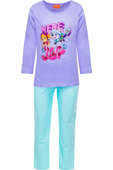 Pijamale lungi Paw Patrol Pup Power,culoare Violet, 3 ani [1]