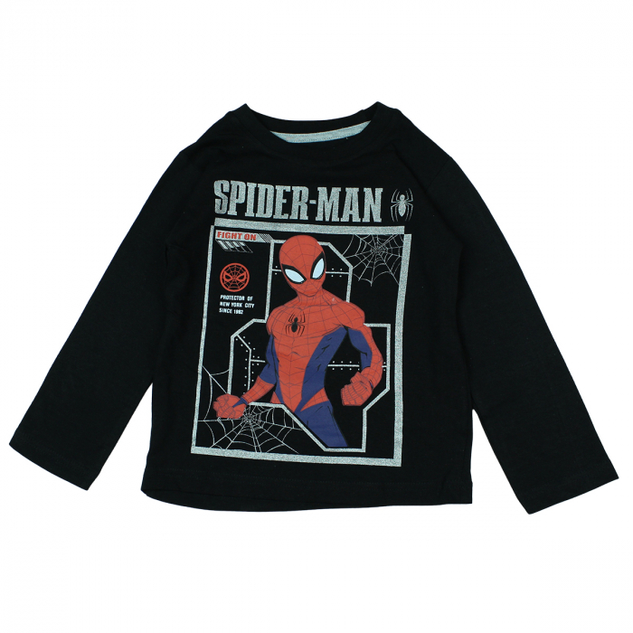 Pijamale lungi Spiderman,model 1208,Negru/Gri, 134 cm, 9 ani [3]