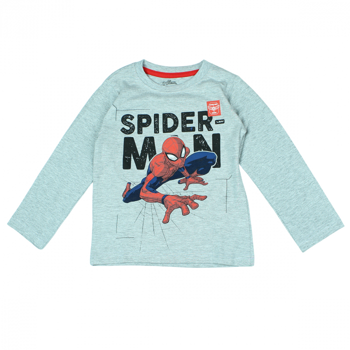 Pijamale lungi Spiderman,model 1219,Gri/Rosu, 128 cm, 8 ani [3]