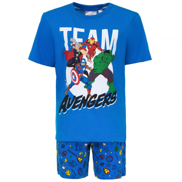 Pijamale scurte baieti, Avengers,Albastru, 4 ani [1]
