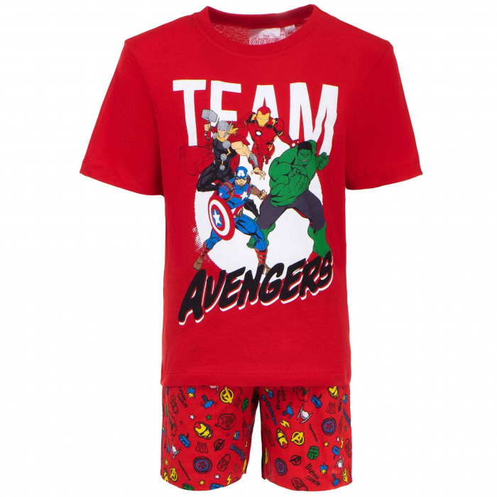 Pijamale scurte baieti, Avengers,Rosu, 10 ani [1]