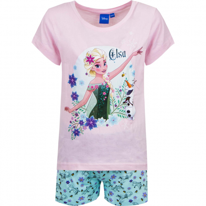 Pijamale scurte fete, Frozen II,Roz, 2 ani [1]