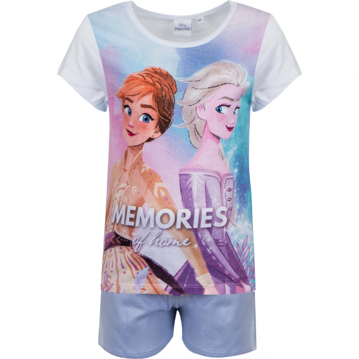 Pijamale scurte fete, Frozen memorie of home, Albastru 5 ani [1]