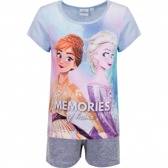 Pijamale scurte fete, Frozen memorie of home, Gri 5 ani [1]