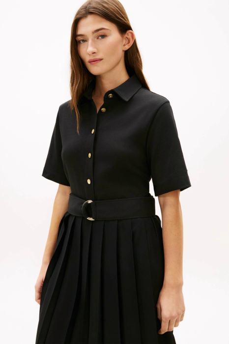Rochie dama plisata cu fenta cu nasturi Tommy Hilfiger WW0WW48756 [3]