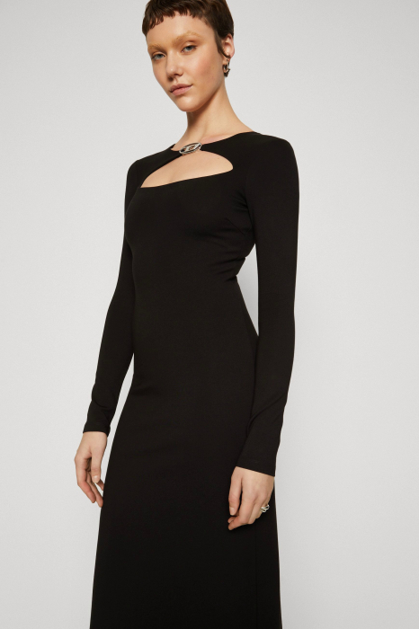 Rochie eleganta Milano cu placa metalica ovala cu D [8]