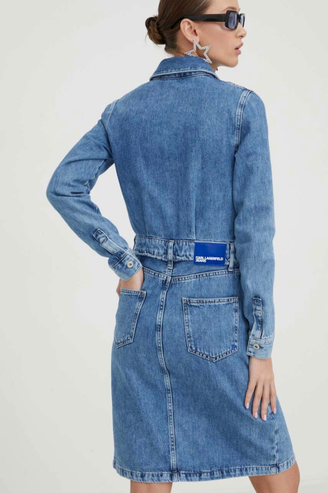 Rochie de denim Karl Lagerfeld Jeans cu aspect 2in1 [2]