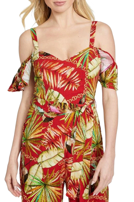 Salopeta Guess Imprimeu Tropical Wide Leg Dama [3]