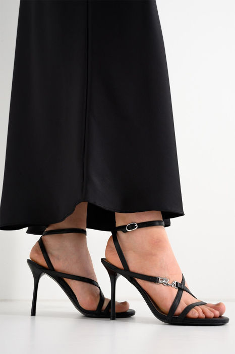 Sarabande Karl Lagerfeld Leather Stiletto Sandals kl30906s [3]