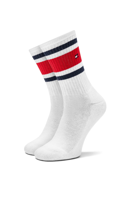 Set 2 perechi sosete lungi Tommy Hilfiger albe cu dungi [2]