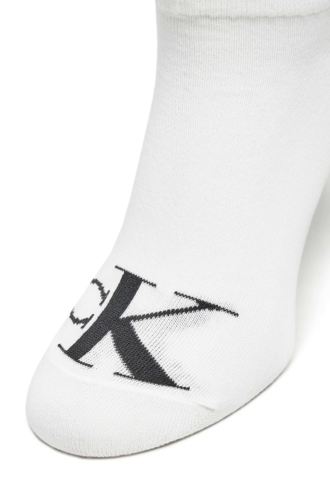 Set 2 perechi sosete scurte Calvin Klein albe logo CK [3]