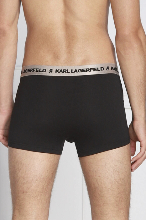 Set 3 boxeri negri din bumbac organic Karl Lagerfeld 225M2108 [3]