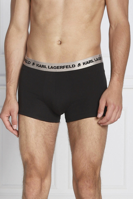 Set 3 boxeri negri din bumbac organic Karl Lagerfeld 225M2108 [2]
