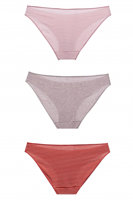 Set 3 mini slip dama, Cotonella model 3487,Multicolor, Marime  S [2]