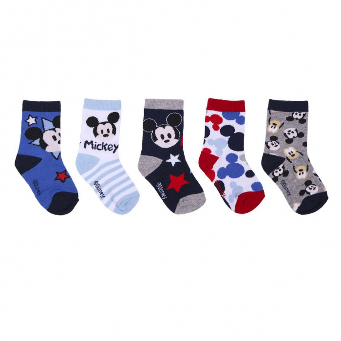 Set 5 Sosete bebe Mickey Mouse,Multicolor, Marime 19/20 [1]