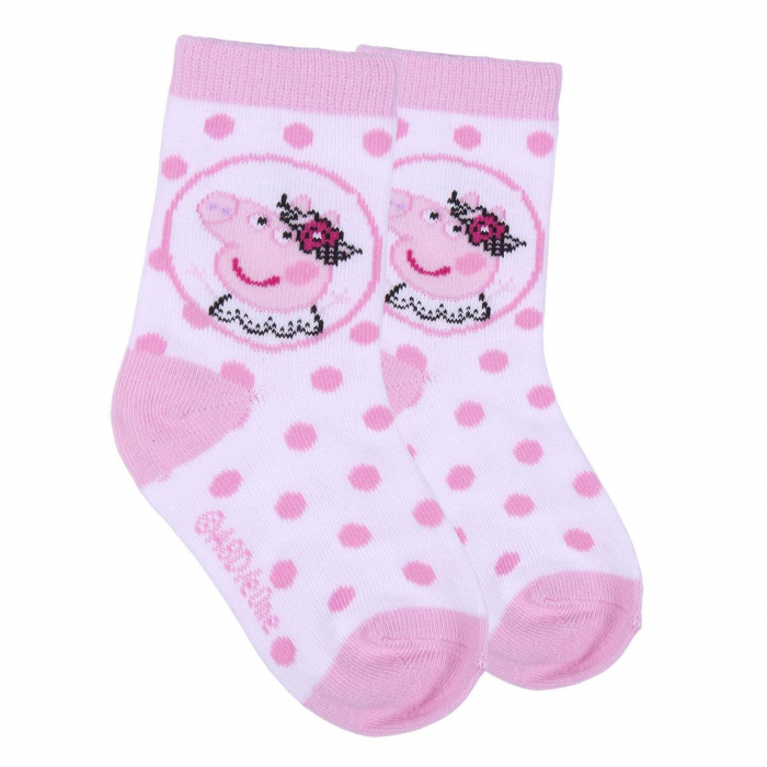Set 5 Sosete bebe Peppa Pig,Multicolor, Marime 15/16 [8]