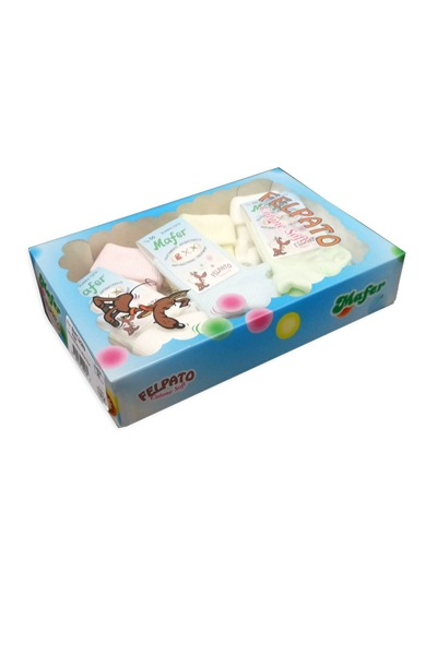 Set 6 perechi sosete pentru bebelusi,Mafer, Alb, marine 15/16 cm [3]