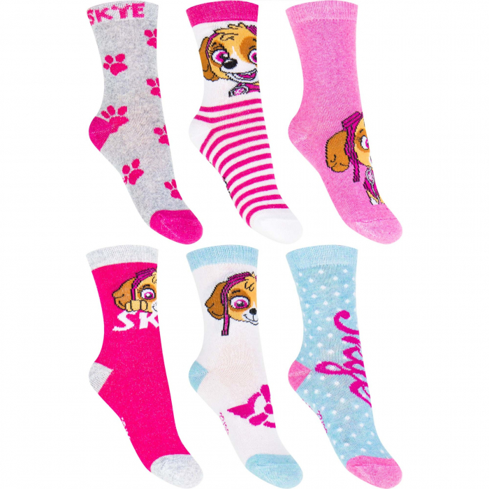 Set 6 sosete fete Paw Patrol,Multicolor, Marime 31/34 [1]