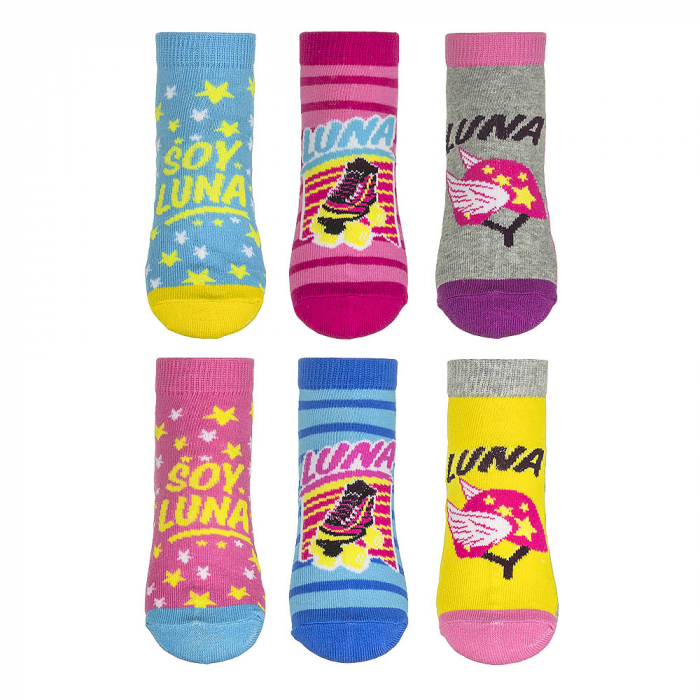Set 6 sosete fete Soy Luna,Multicolor, Marime 27/30 [1]