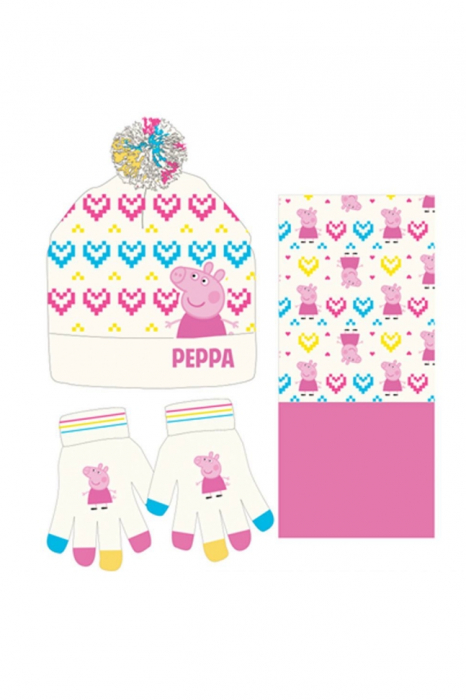 Set caciula-fular-manusi Peppa Pig [1]